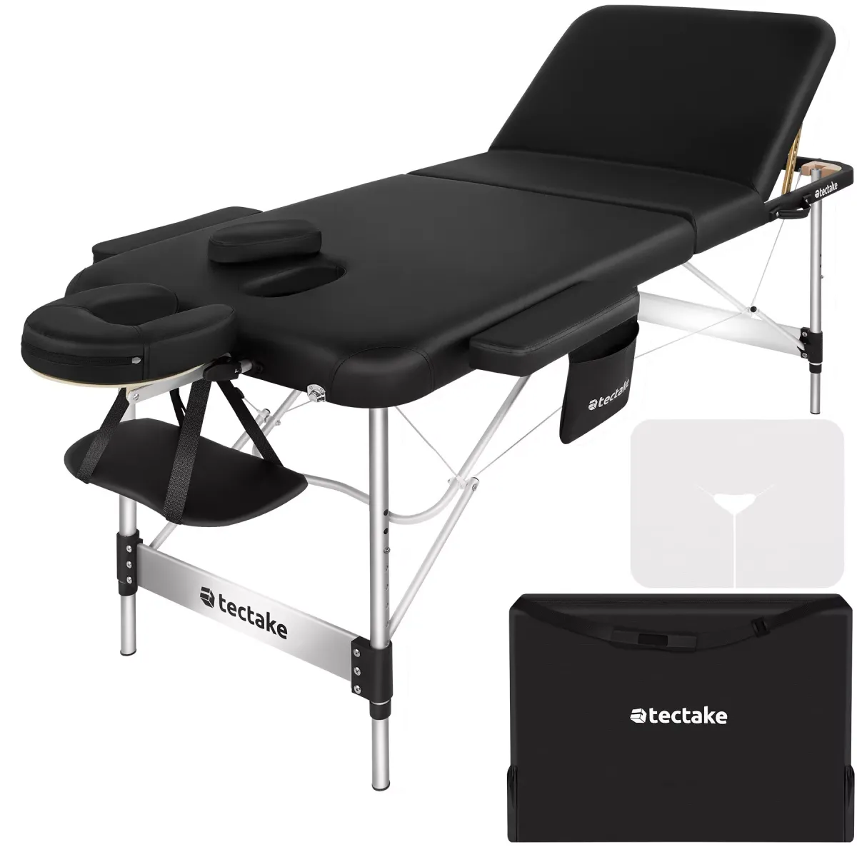 MASSAGELIEGE 3 Zonen Phuket,212 x 103 x 90 cm,schwarz