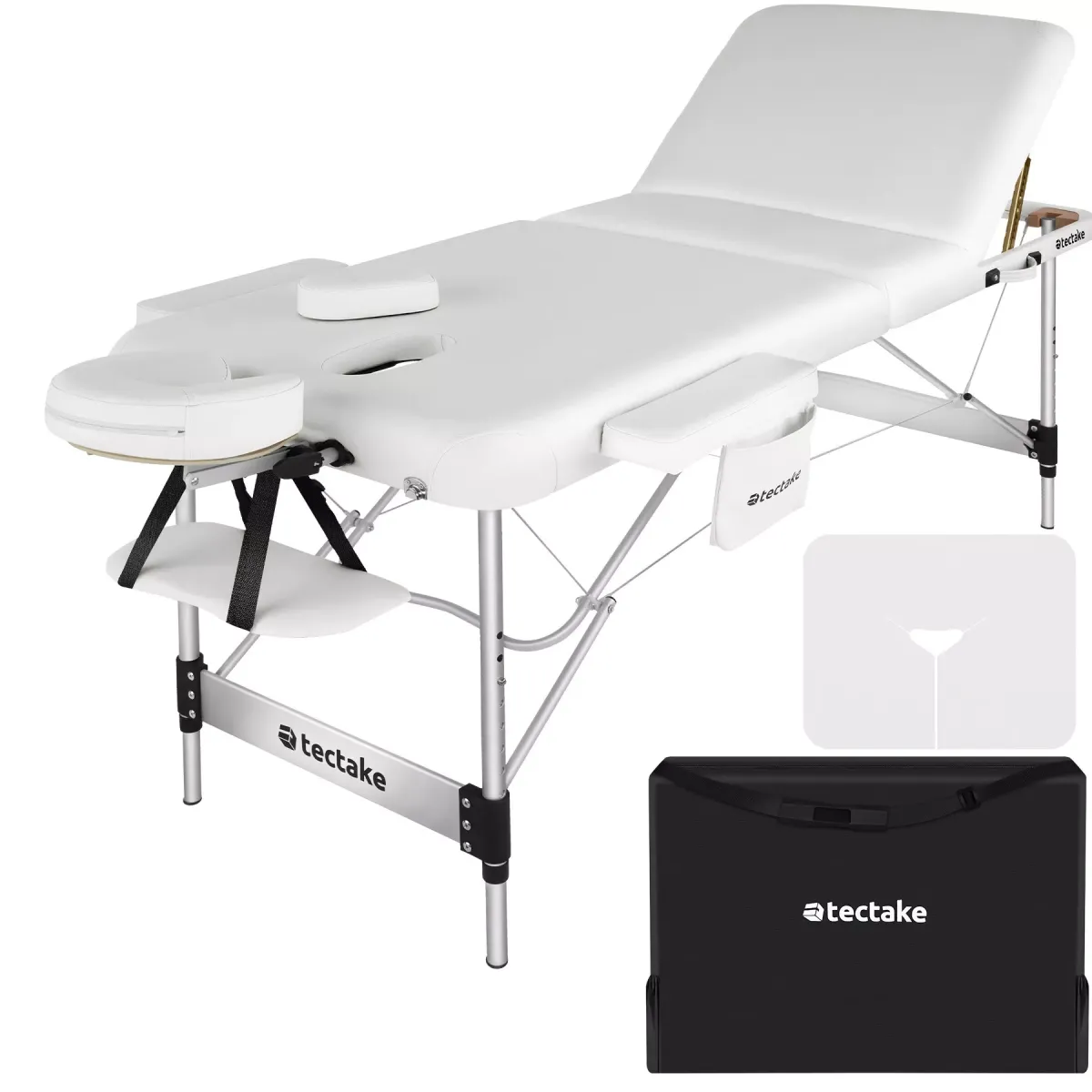MASSAGELIEGE 3 Zonen Phuket,212 x 103 x 90 cm,weiß