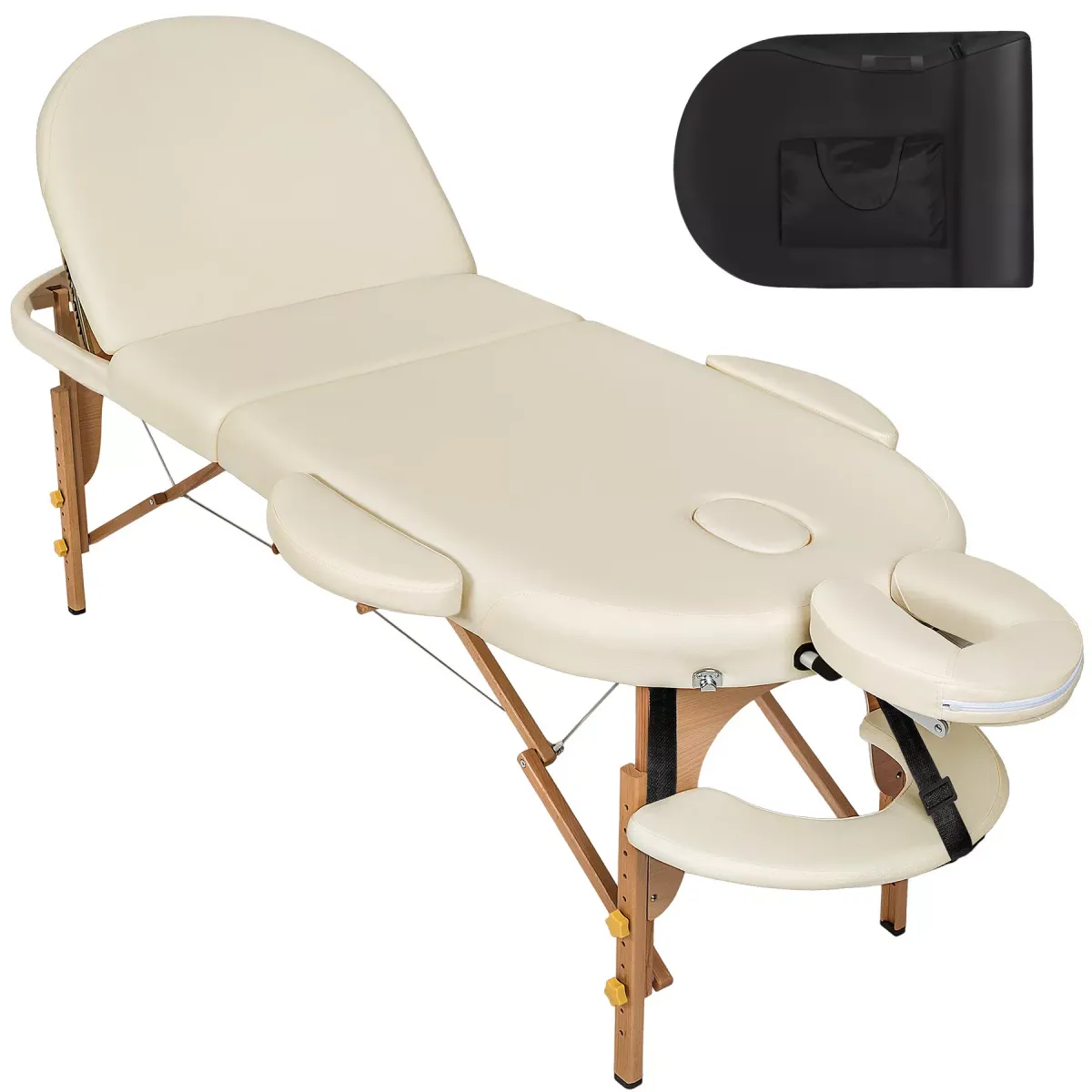 MASSAGELIEGE 3 Zonen Sawsan,230 x 104 x 85 cm,beige