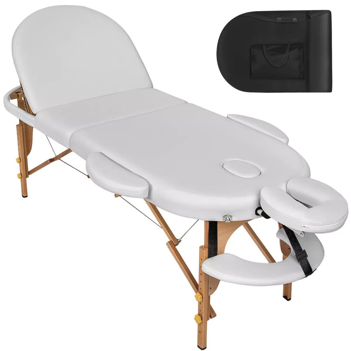 MASSAGELIEGE 3 Zonen Sawsan,230 x 104 x 85 cm,weiß