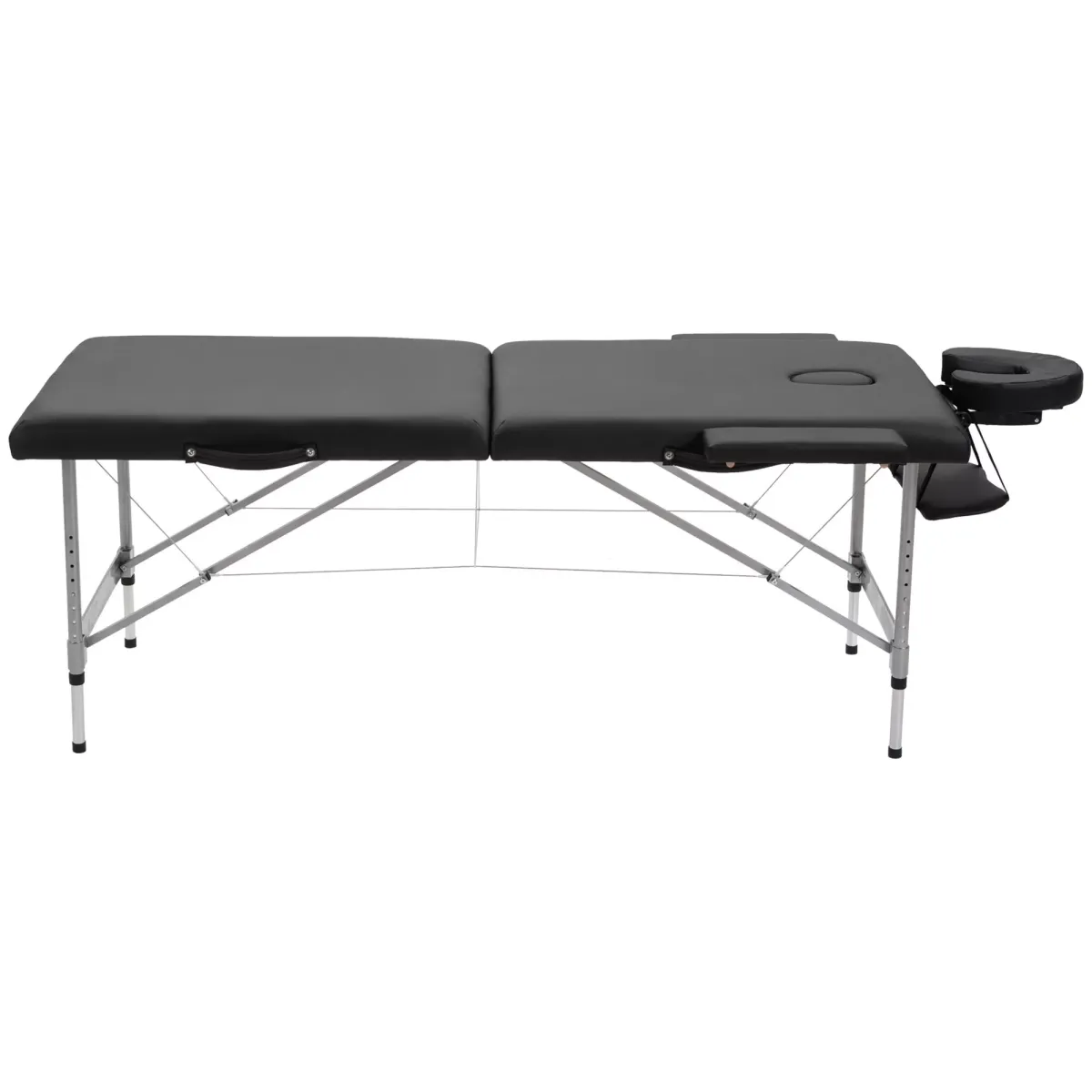 MASSAGELIEGE, Kunstleder, Schwarz
