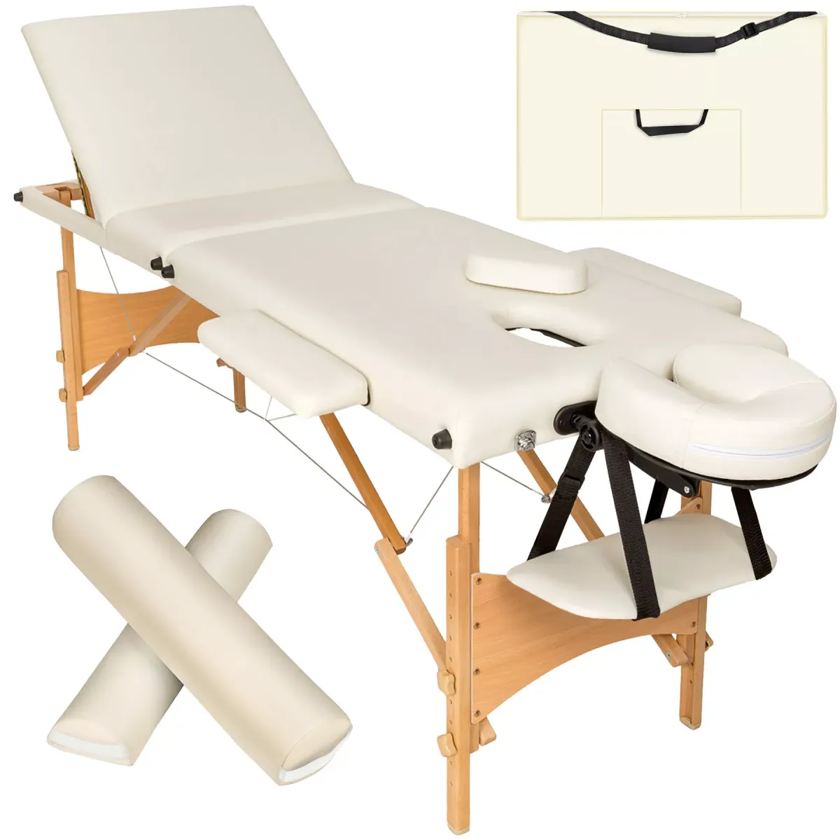 MASSAGELIEGE-SET 3 Zonen Daniel,210 x 95 x 84 cm,beige