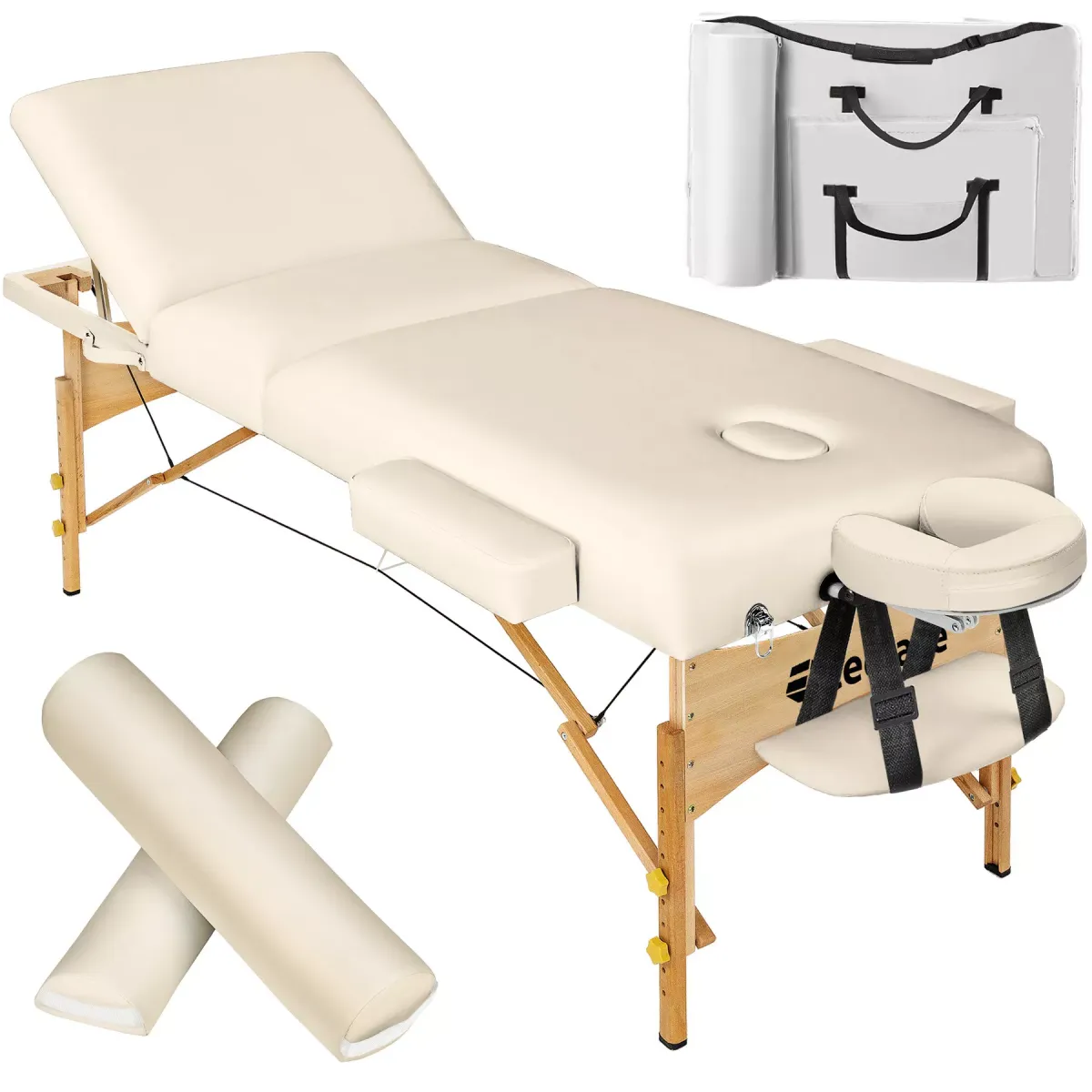 MASSAGELIEGE-SET 3 Zonen Somwang,218 x 102 x 90 cm,beige