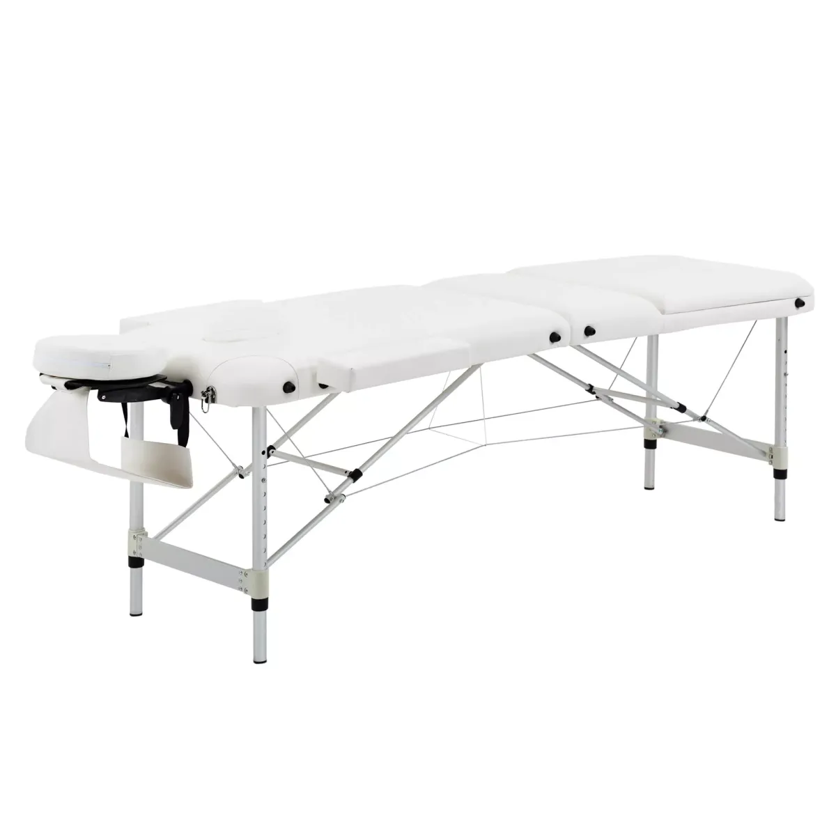 MASSAGELIEGEN, Aluminium, Weiß