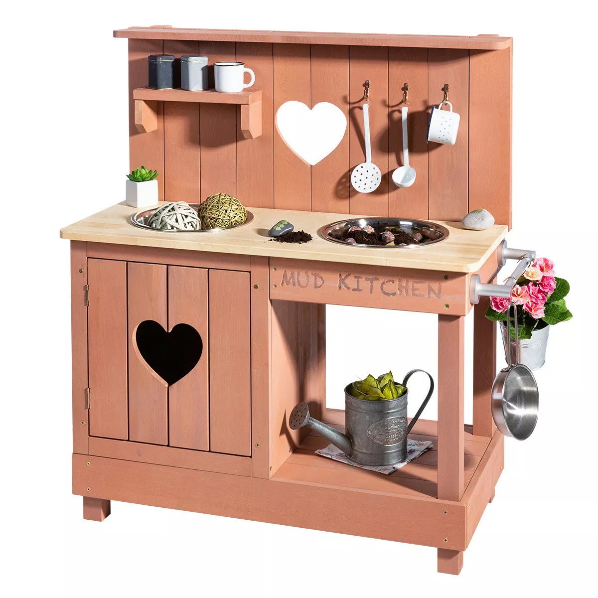MATSCHKÜCHE ADVENTURER HEART Holz, Metall Rosa