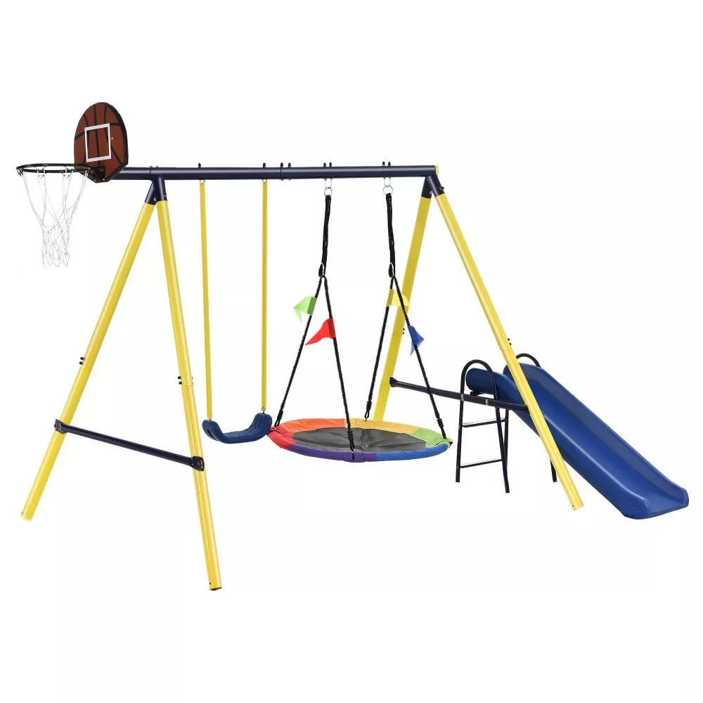 OUTDOOR-SCHAUKEL-SET für Kinder von 3 bis 8 Jahren, Gelb