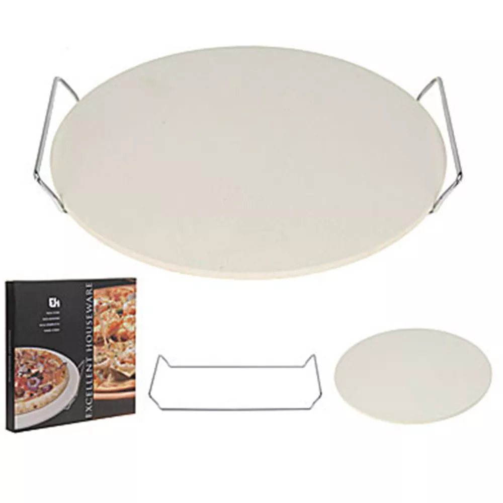 PIZZASTEINE mit Griffen Basic Beige 35.5/35/4.5 cm Stein