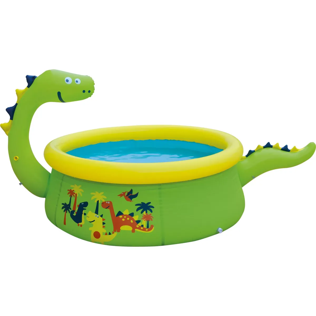 PLANSCHBECKEN Aufstellpool Pool rund 175 x 62 cm 3D wassersprühender Dino