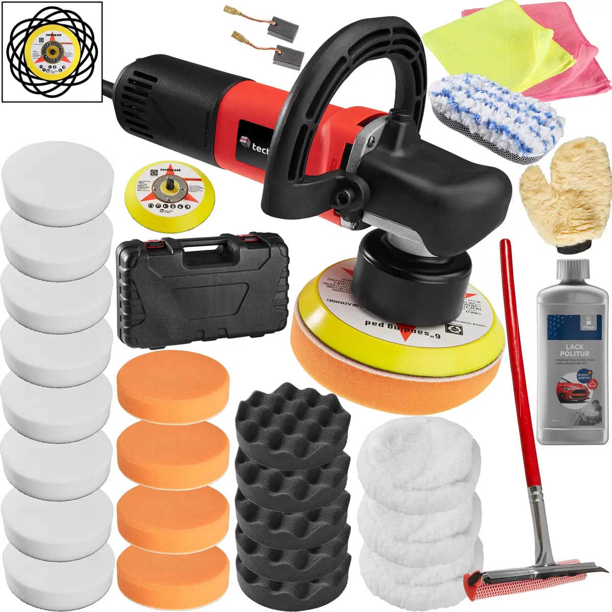 POLIERMASCHINE 28er Set Exzenter , rot