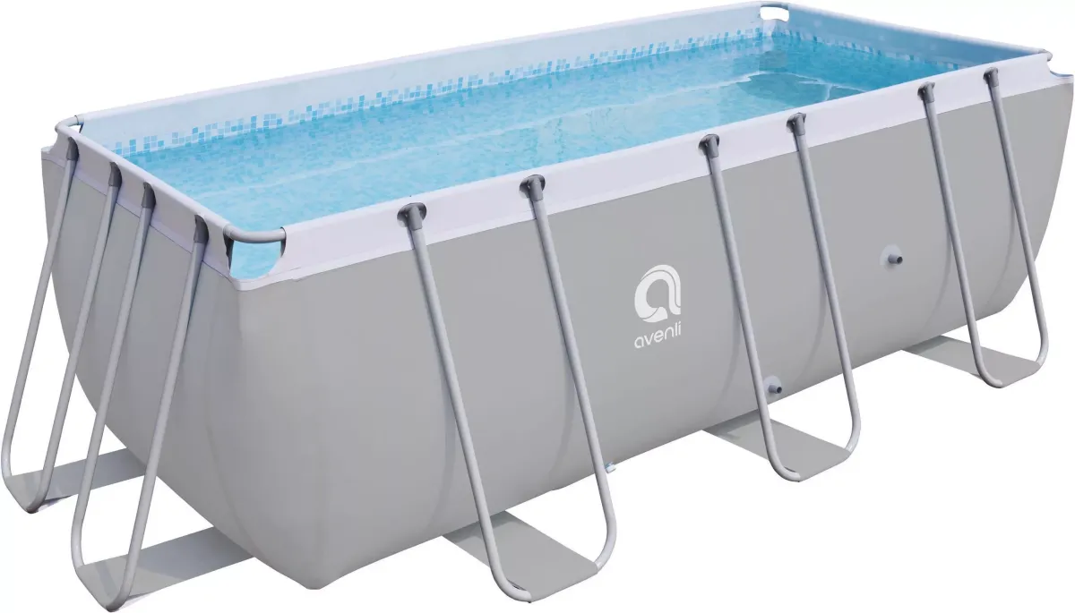 POOL Aufstellpool Framepool 400 x 200 x 99 cm grau ohne Filterpumpe