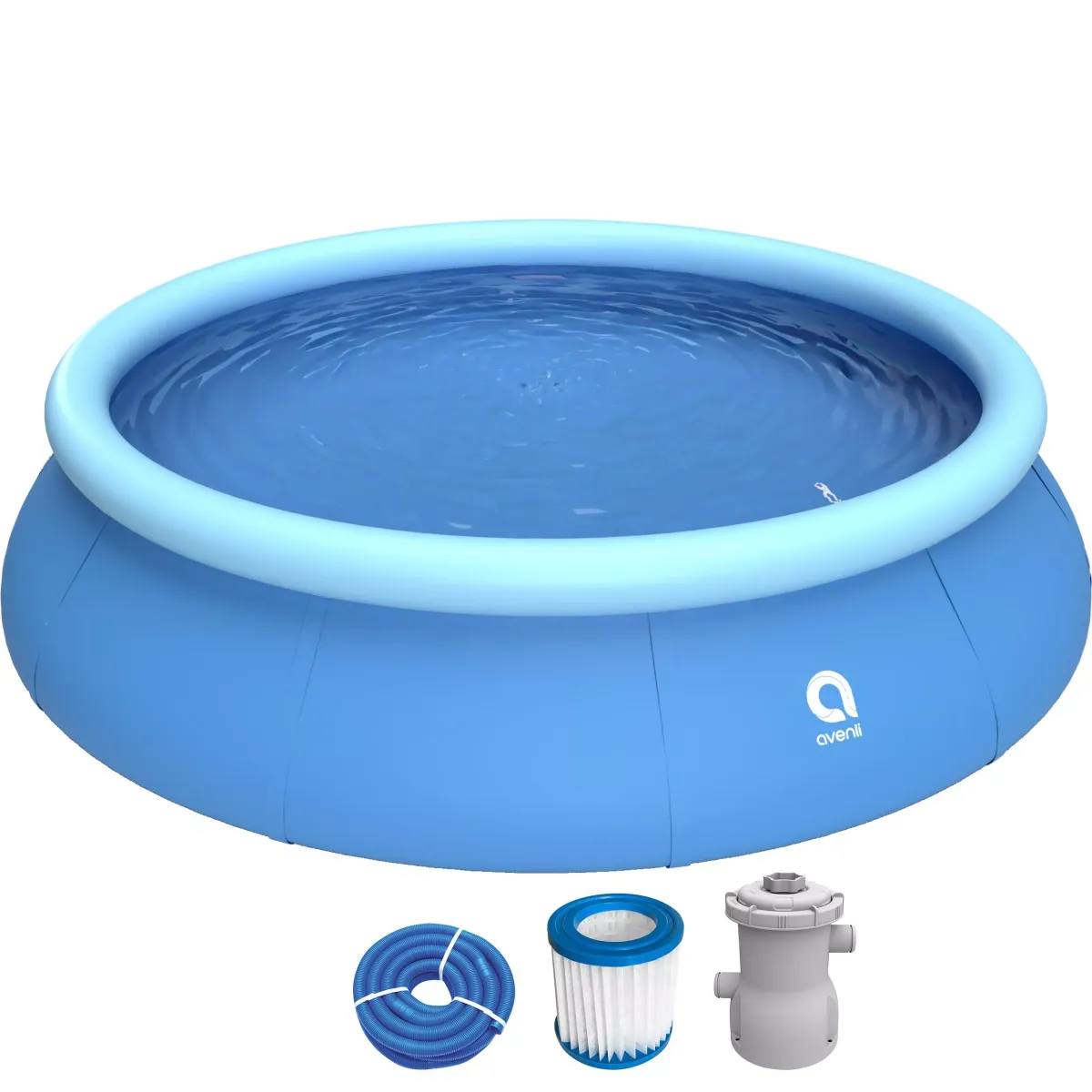 POOL Komplettset Aufstellpool Prompt Set rund 360 x 76 cm blau mit Filterpumpe