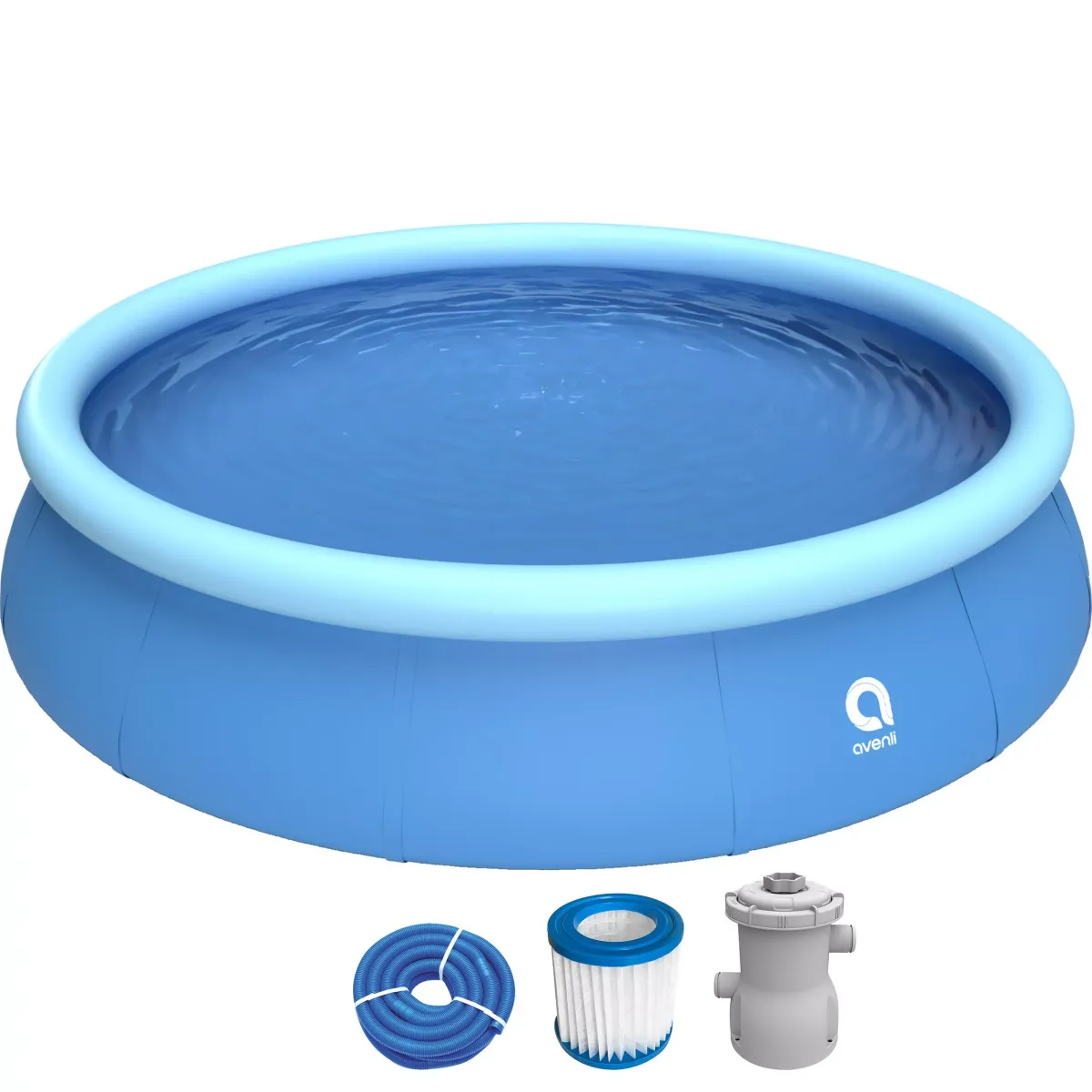 POOL Komplettset Aufstellpool Prompt Set rund 420 x 84 cm blau mit Filterpumpe