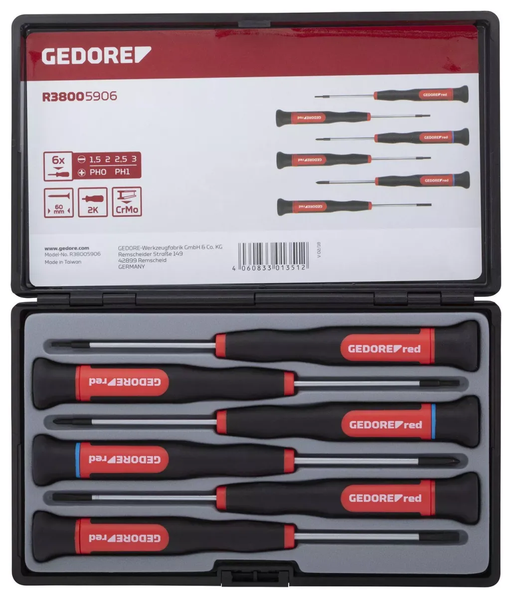 R38005906 2K-ELEKTRONIKSCHRAUBENDREHER-SATZ PH+SL 6-TEILIG