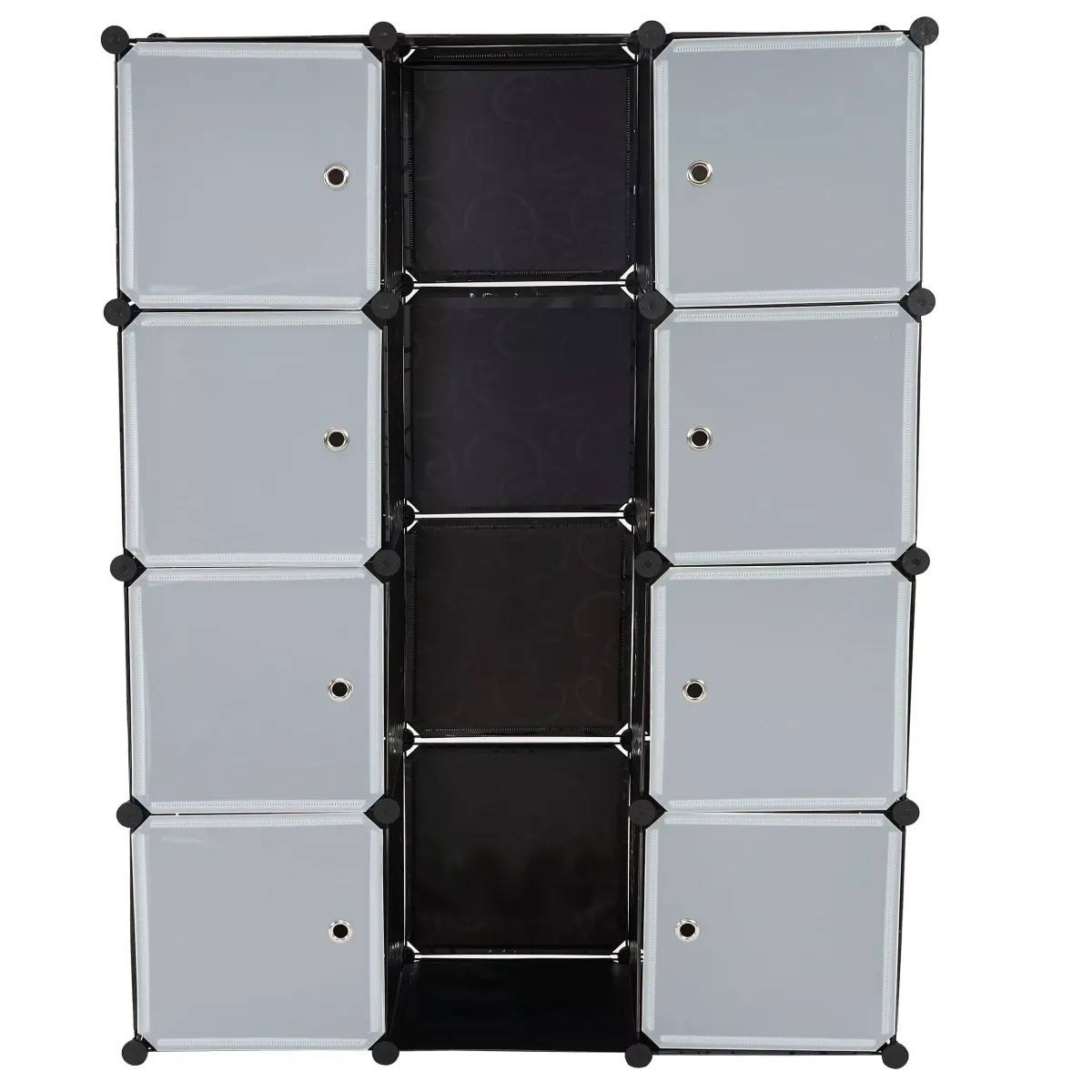 REGALSYSTEM 8 BOXEN Schwarz, Reinweiß