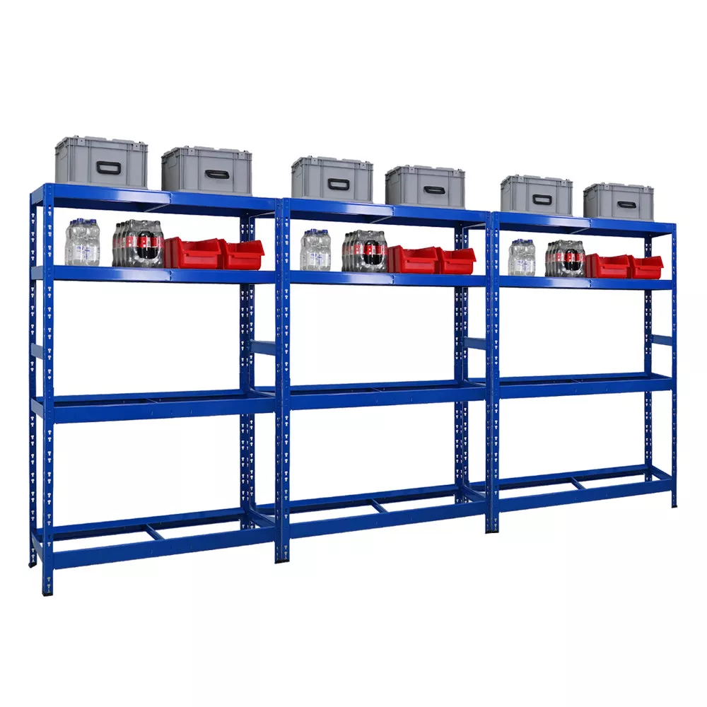 REIFENREGAL Tiger 3er-Set 180x120x40 cm bis zu 12 Reifen auf 2 Ebenen mit 2 Fachboden Blau