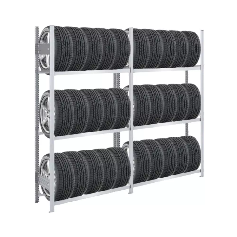 REIFENREGAL TIRE PRO 2er-Set für insgesamt 24 Reifen 3 Ebenen 150kg Fachlast pro Ebene Verzinkt