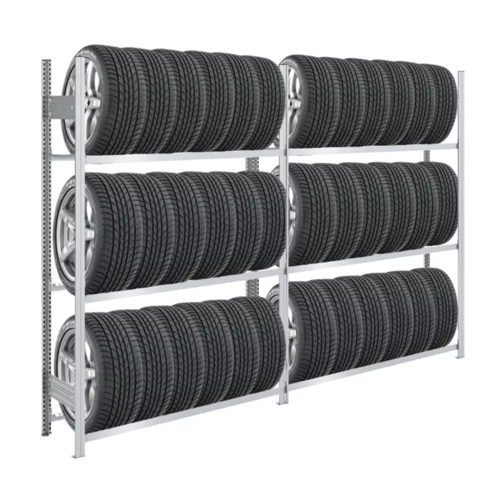 REIFENREGAL TIRE PRO 2er-Set für insgesamt 30 Reifen 3 Ebenen 150kg Fachlast pro Ebene Verzinkt