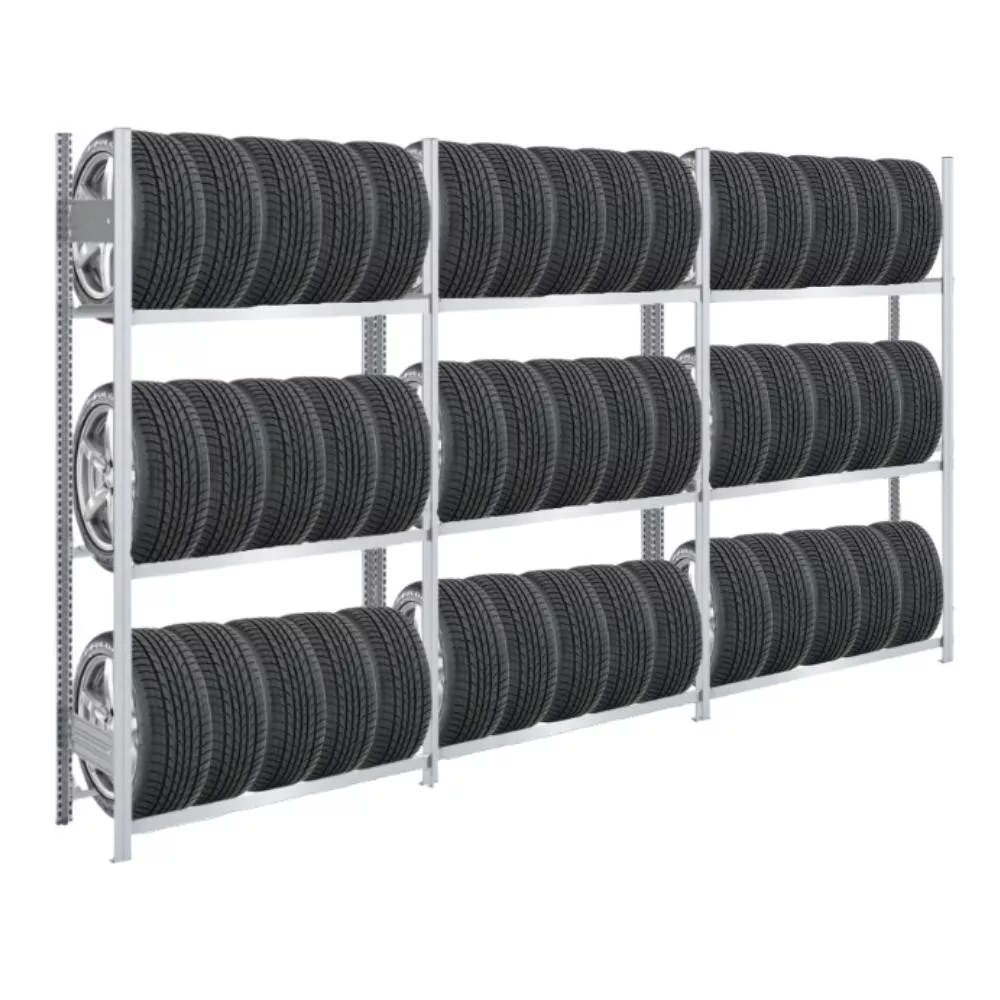 REIFENREGAL TIRE PRO 3er-Set für insgesamt 36 Reifen 3 Ebenen 150kg Fachlast pro Ebene Verzinkt