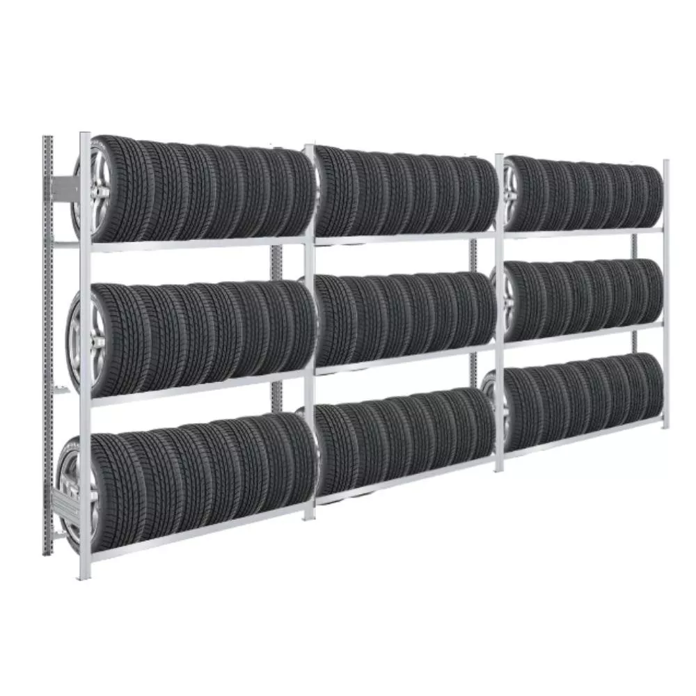 REIFENREGAL TIRE PRO 3er-Set für insgesamt 54 Reifen 3 Ebenen 150kg Fachlast pro Ebene Verzinkt