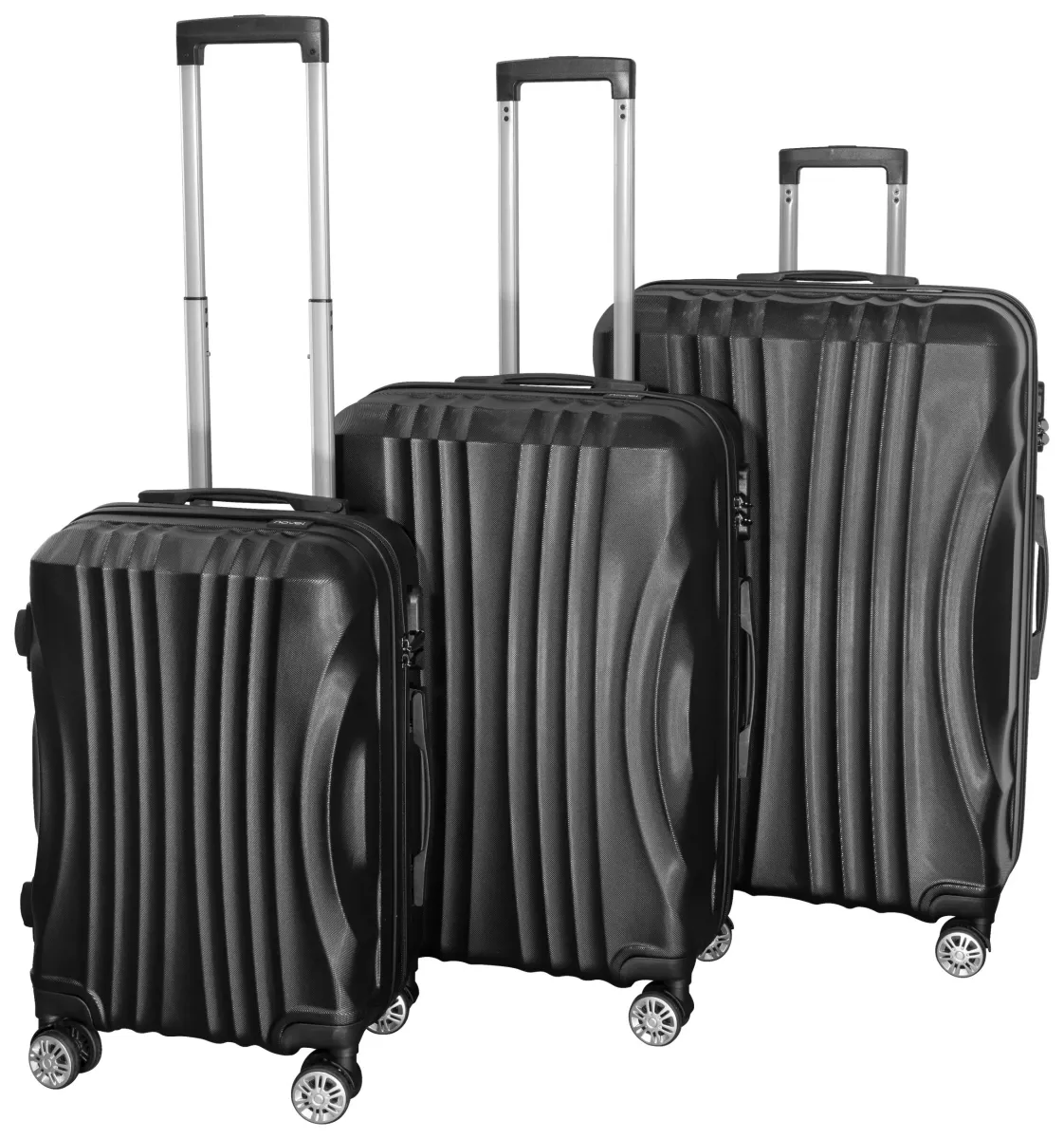 REISEKOFFERSET Schwarz 3-teilig
