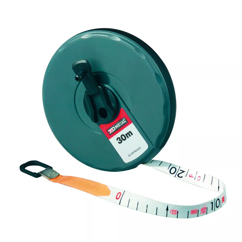 ROLLBANDMASS mit Haken, 30 m, Bandbreite 14 mm