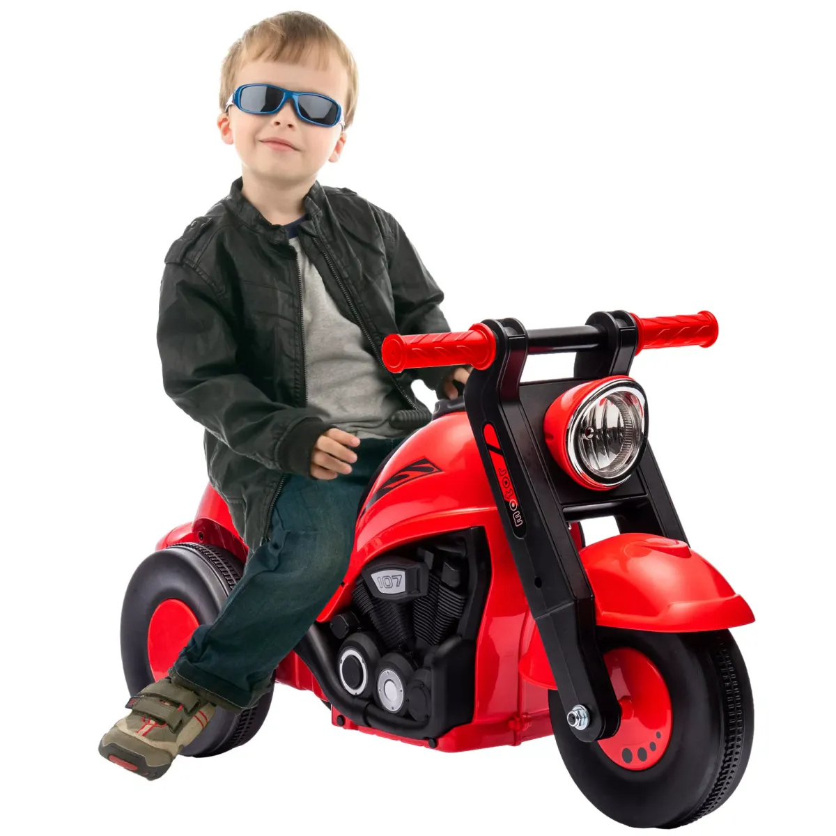 RUTSCHAUTO, Motorrad-Design, Musik und Seifenblasen, für 2-5 Jahre, Rot