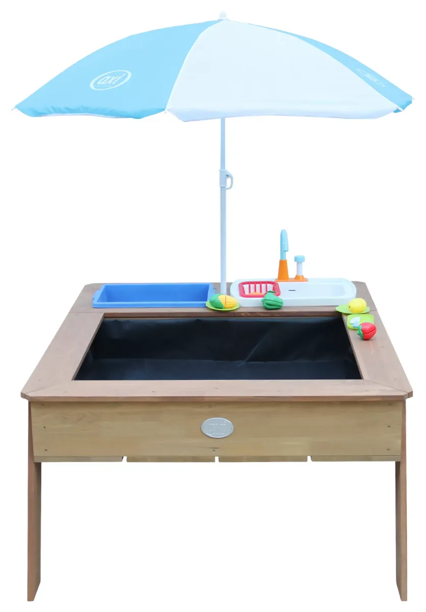 SAND & WASSERTISCH LINDA Holz, Kunststoff Blau, Braun, Weiß