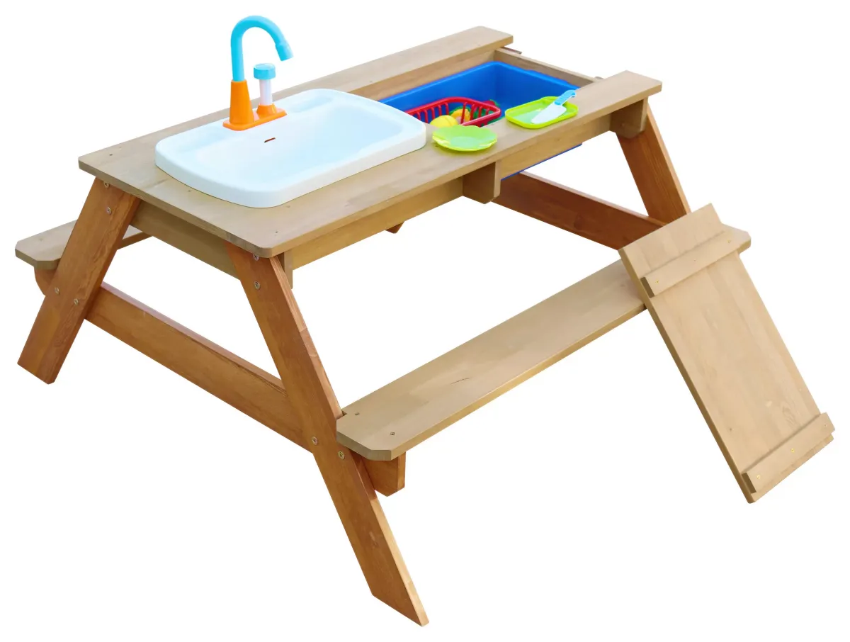 SAND- UND WASSERTISCH Holz, Kunststoff Braun