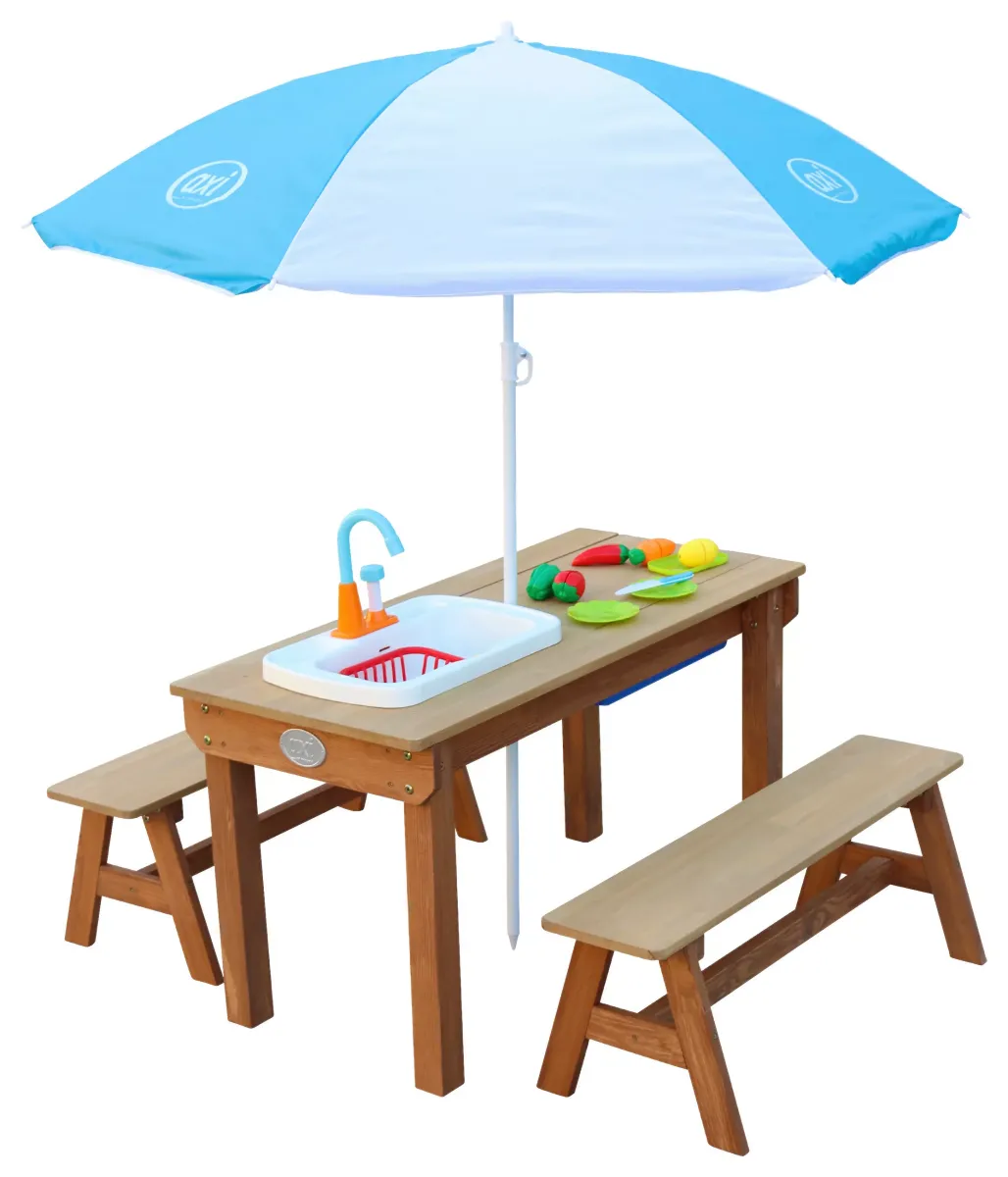 SAND- UND WASSERTISCH Holz, Kunststoff Braun