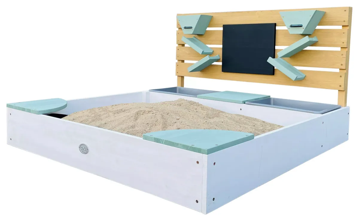 SANDKASTEN Braun, Grün, Weiß