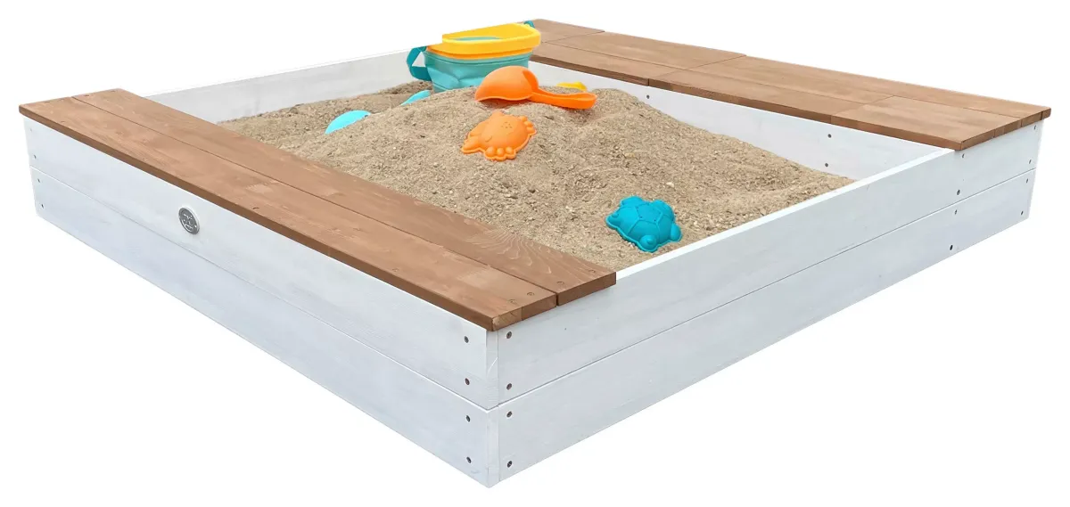SANDKASTEN Braun, Weiß