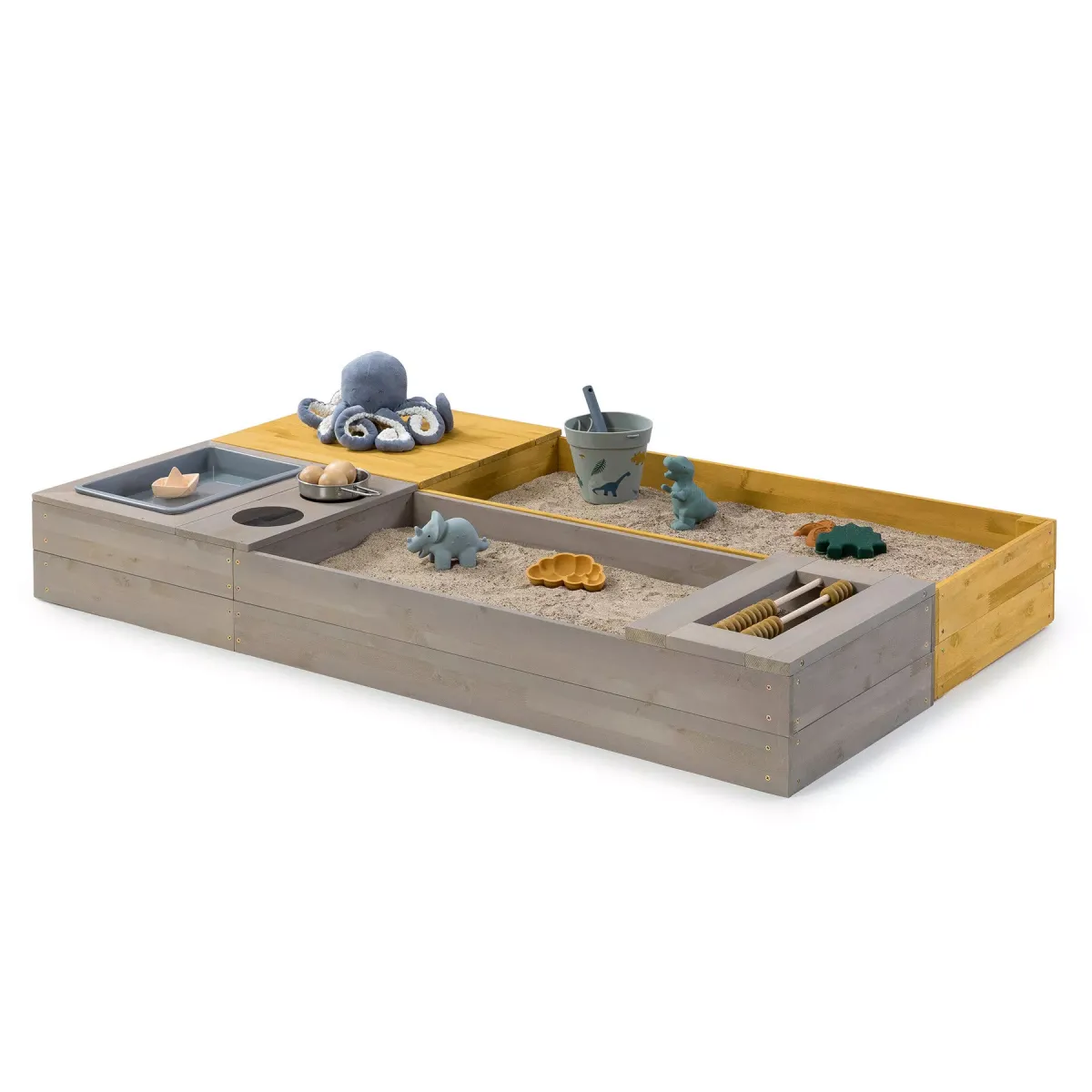 SANDKASTEN FLEXY STYLE Grau, Dunkelgelb