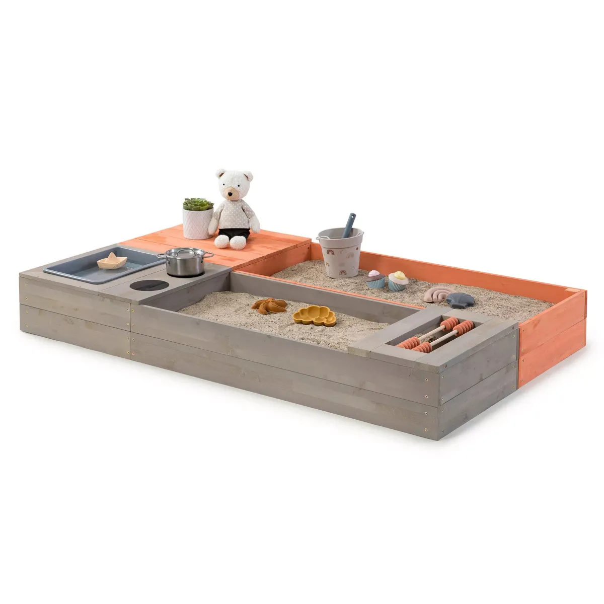 SANDKASTEN FLEXY STYLE Grau, Orange