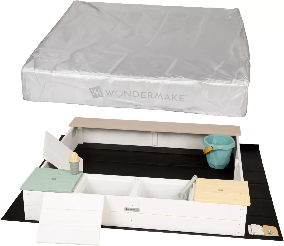 SANDKASTEN mit Abdeckung Oxford 420D, wetterfest