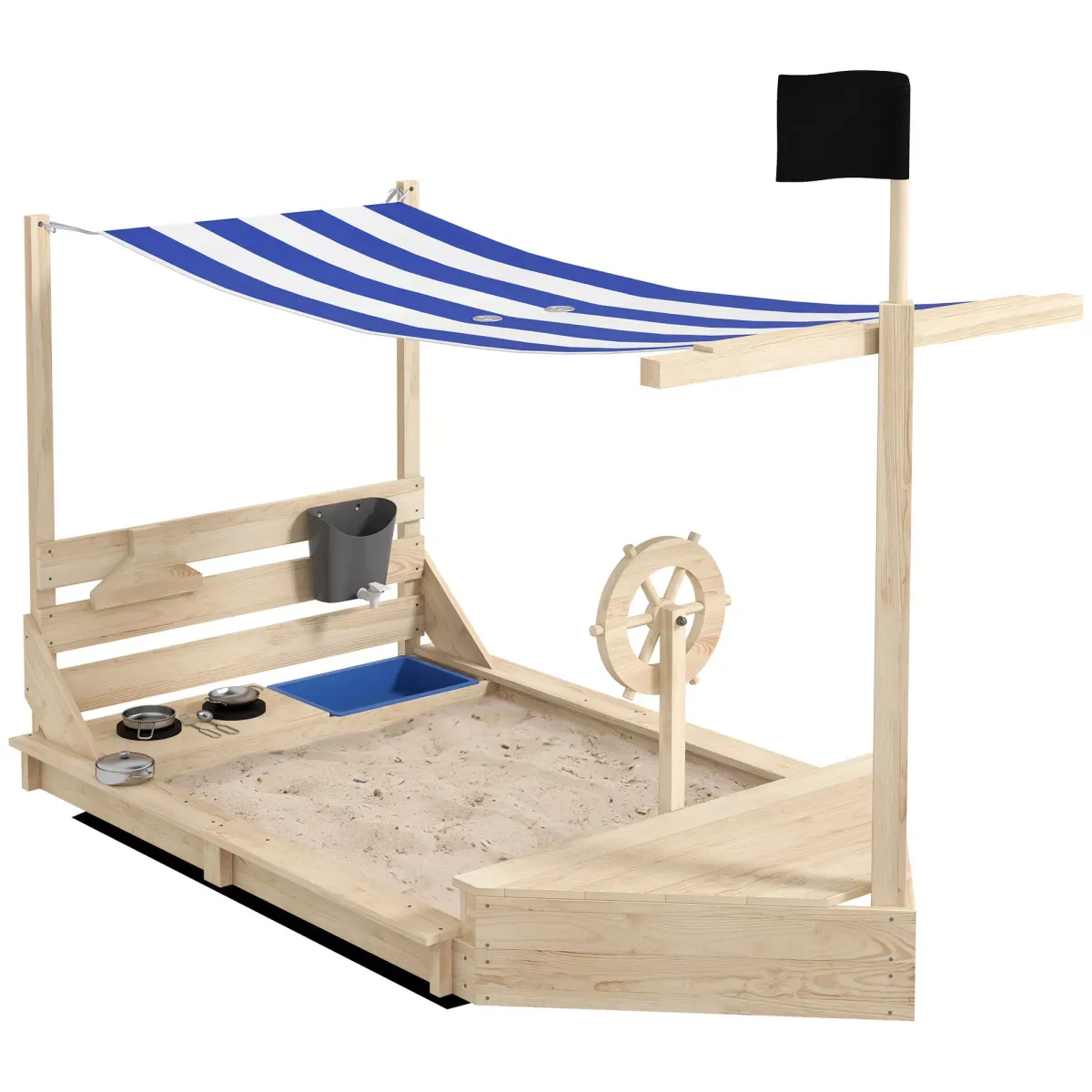 SANDKASTEN, Naturholz, Tannenholz