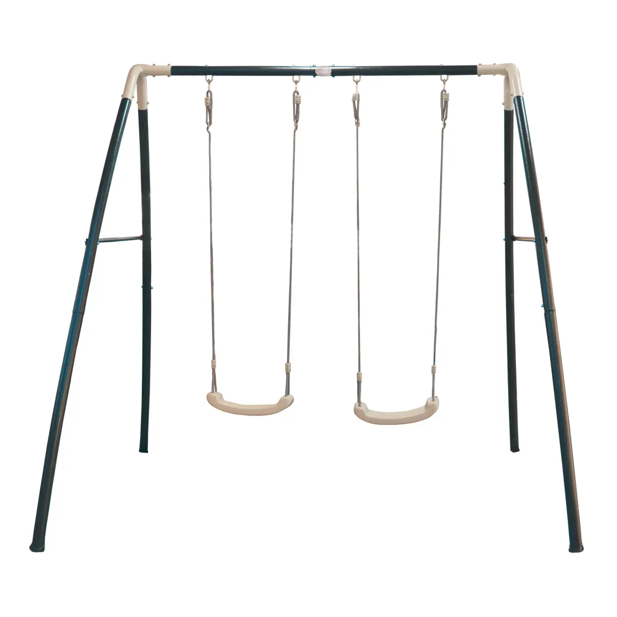 Schaukel Metal Double Swing Anthrazit, Weiß