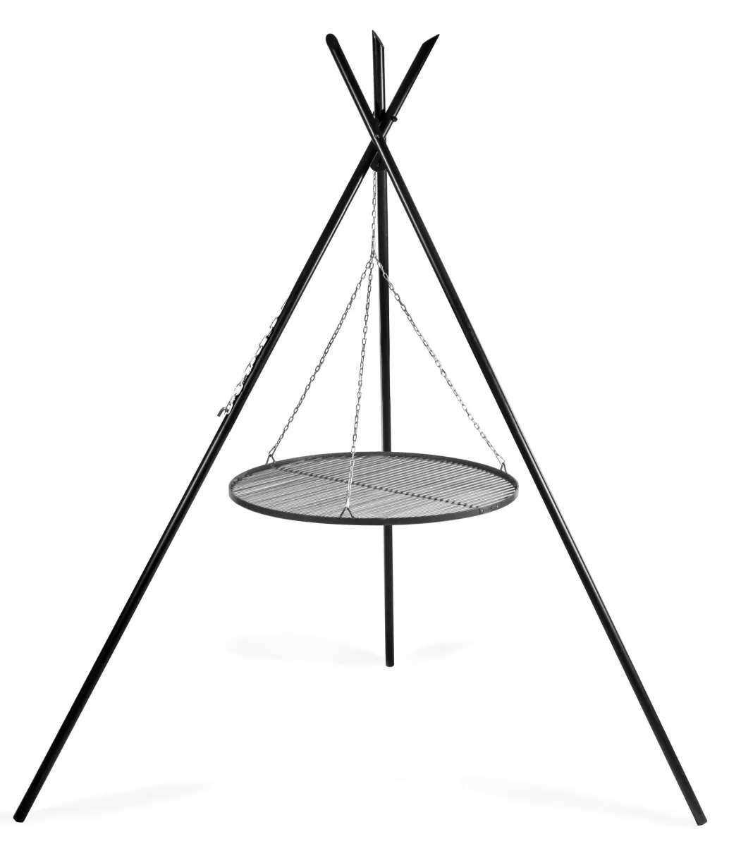 SCHWENKGRILL „TIPI“ 210 cm - Grillrost aus Rohlstahl 70 cm