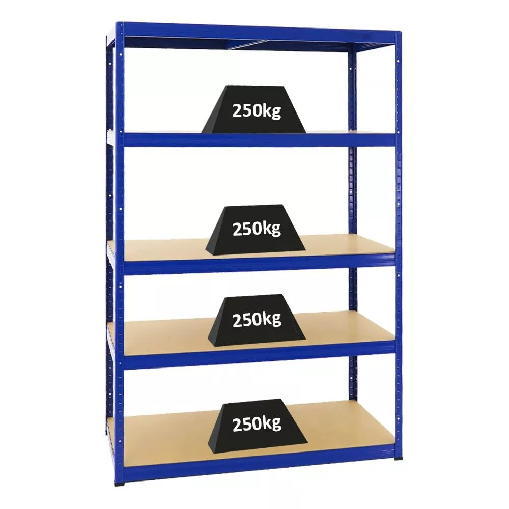 SCHWERLASTREGAL Big Elephant M 180x120x60 cm Fachlast 250 kg Blau