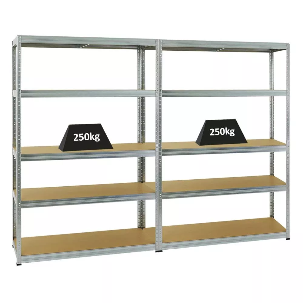 SCHWERLASTREGAL Big Elephant S 2er-Set mit 2x 180x120x45 cm Fachlast 250 kg Verzinkt