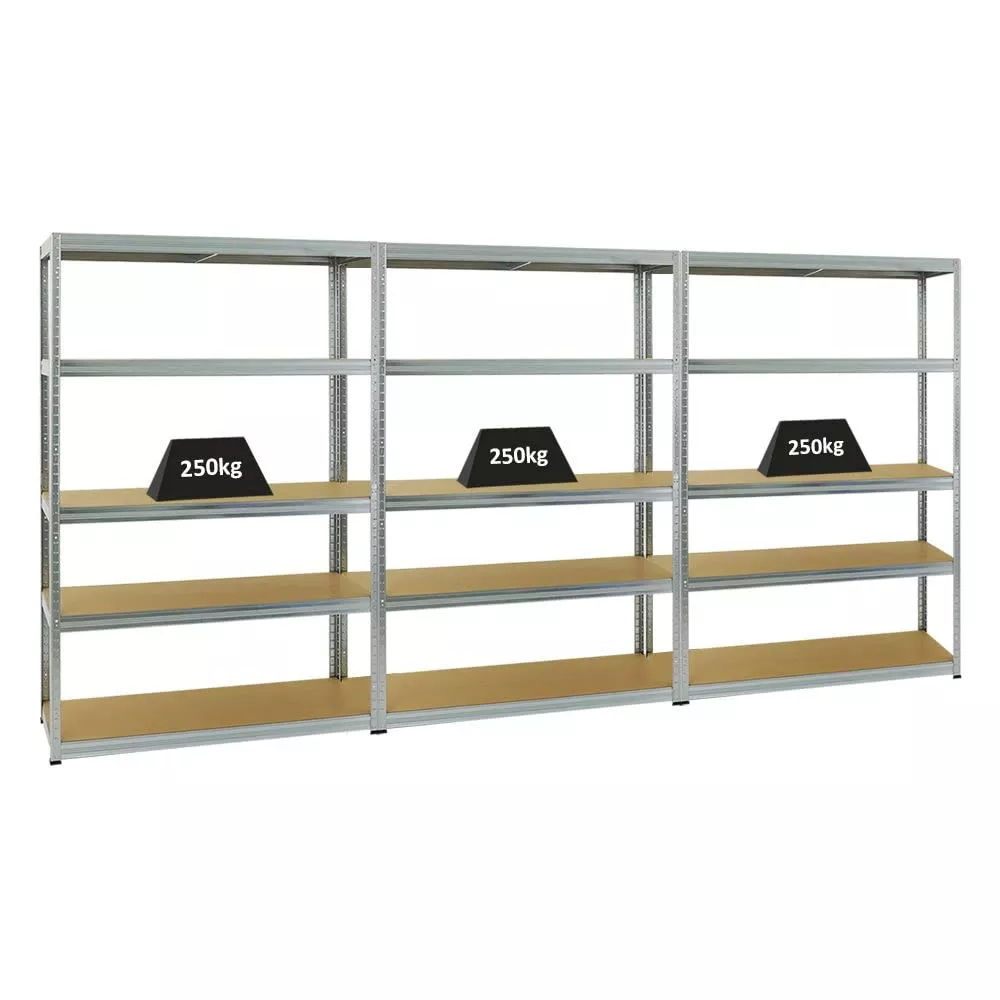 SCHWERLASTREGAL Big Elephant S 3er-Set mit 3x 180x120x45 cm Fachlast 250 kg Verzinkt