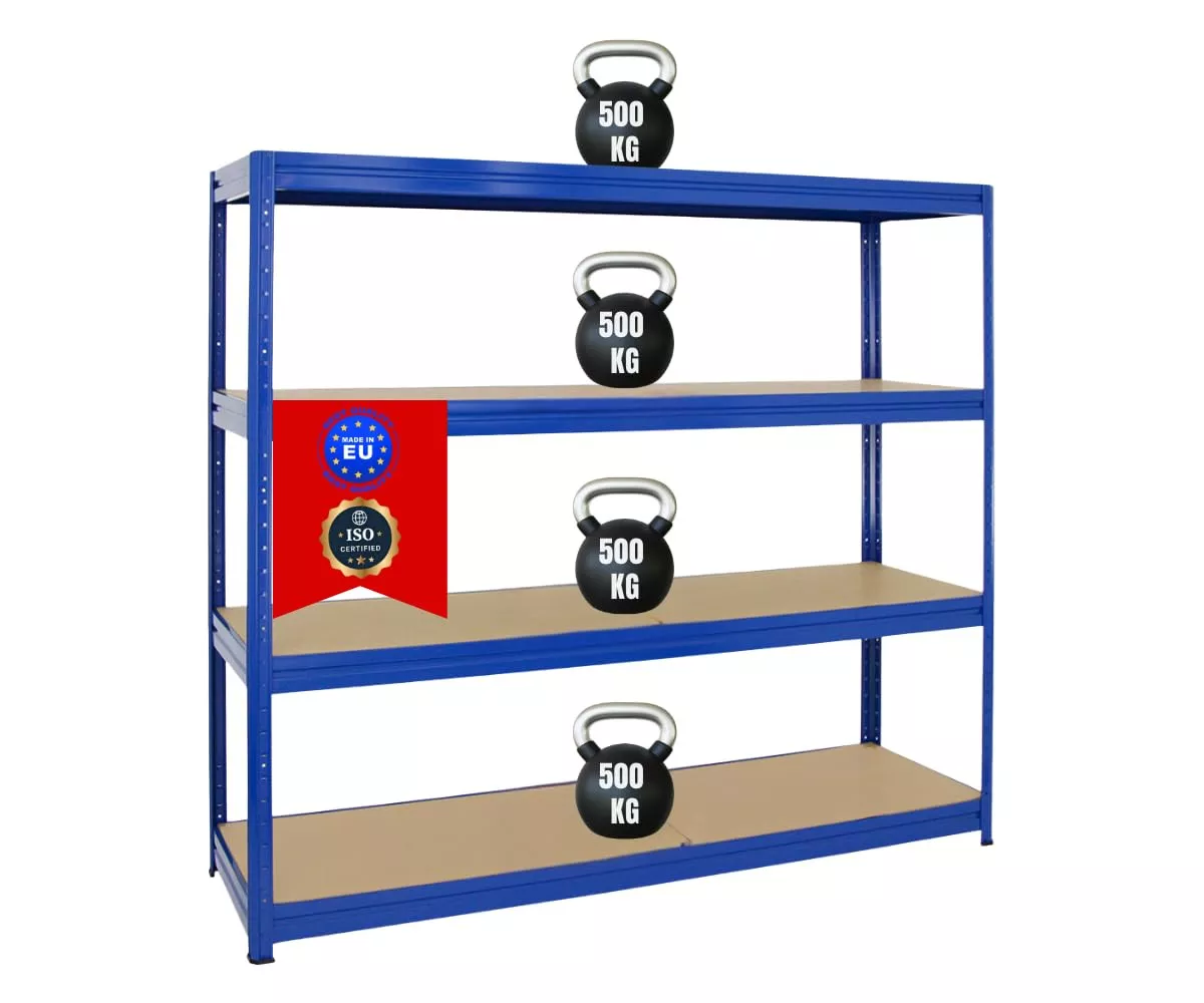 SCHWERLASTREGAL Dino 180x200x60 cm Fachlast 500 kg Blau