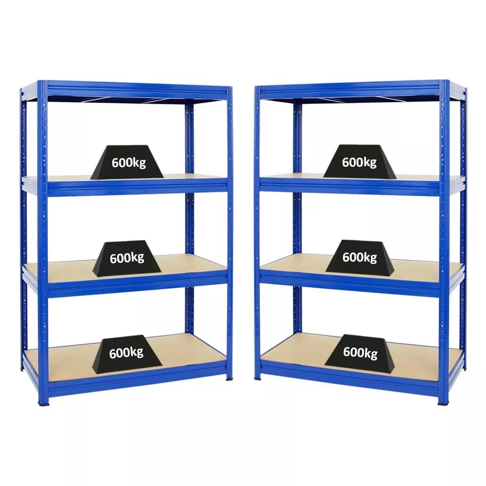 SCHWERLASTREGAL Dino 2er-Set mit 2x 180x120x60 cm Fachlast 600 kg Blau