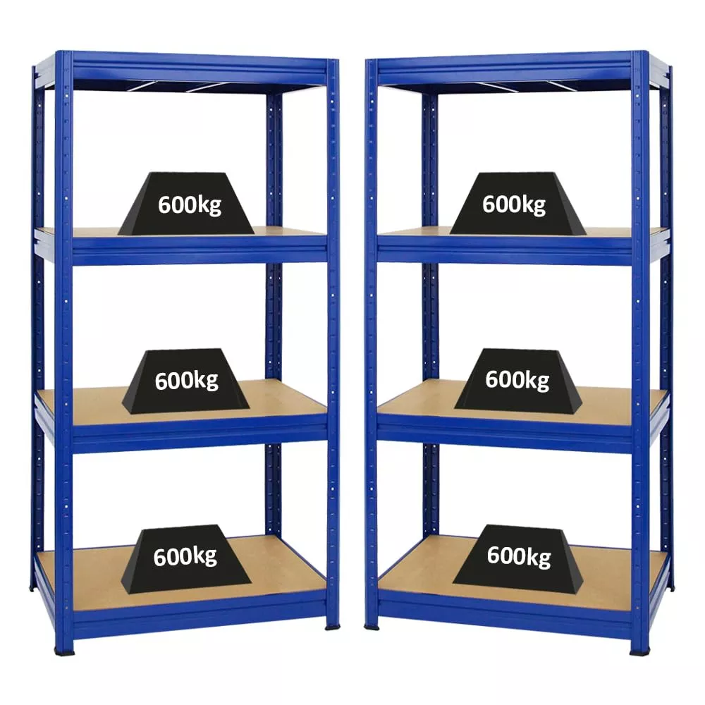 SCHWERLASTREGAL Dino 2er-Set mit 2x 180x90x60 cm Fachlast 600 kg Blau
