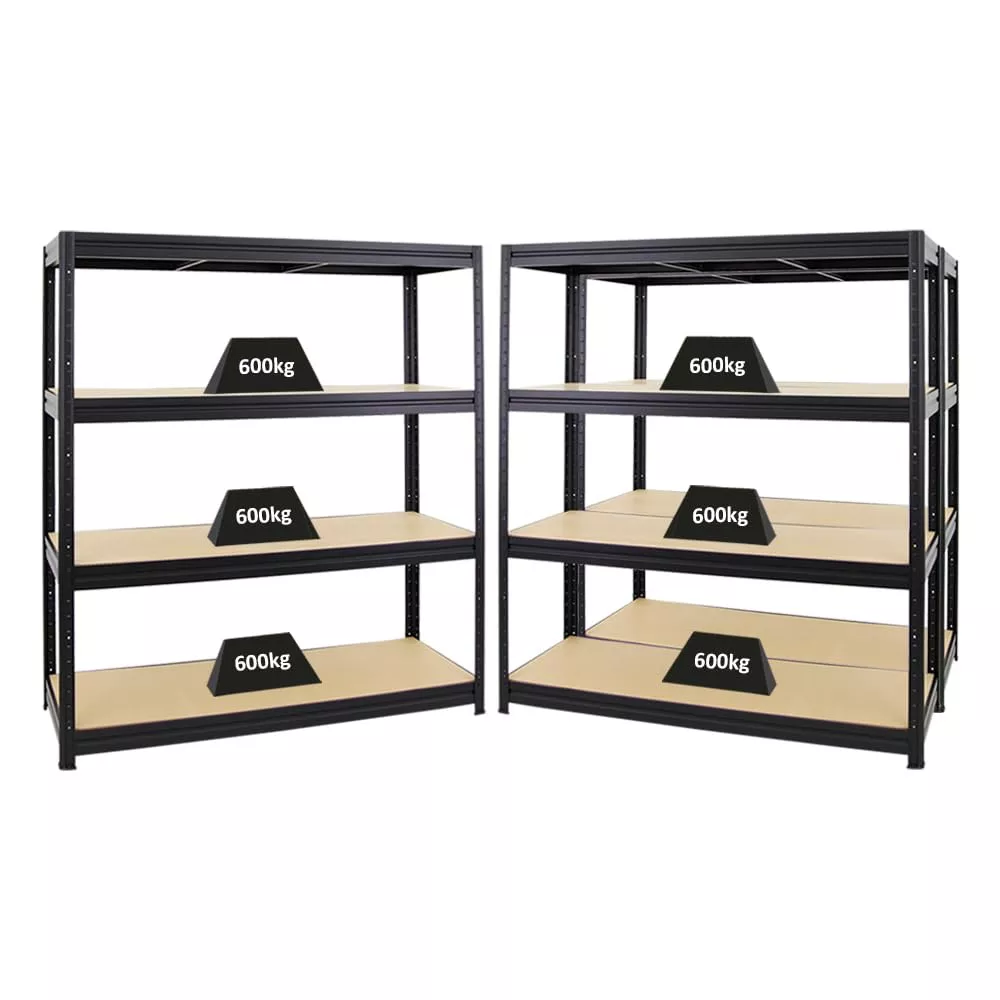 SCHWERLASTREGAL Dino 3er-Set mit 3x 180x160x60 cm Fachlast 600 kg Schwarz