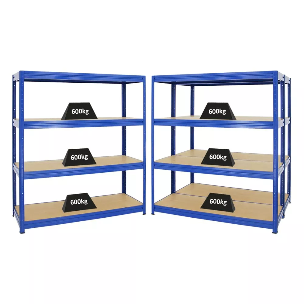 SCHWERLASTREGAL Dino 3er-Set mit 3x 180x160x60 cm Fachlast 600 kg Blau