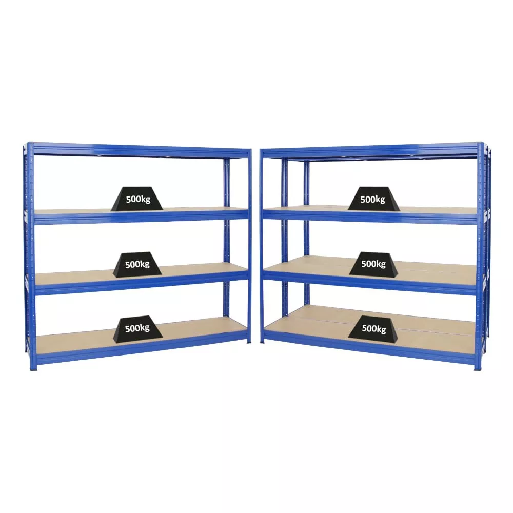 SCHWERLASTREGAL Dino 3er-Set mit 3x 180x200x45 cm Fachlast 500 kg Blau