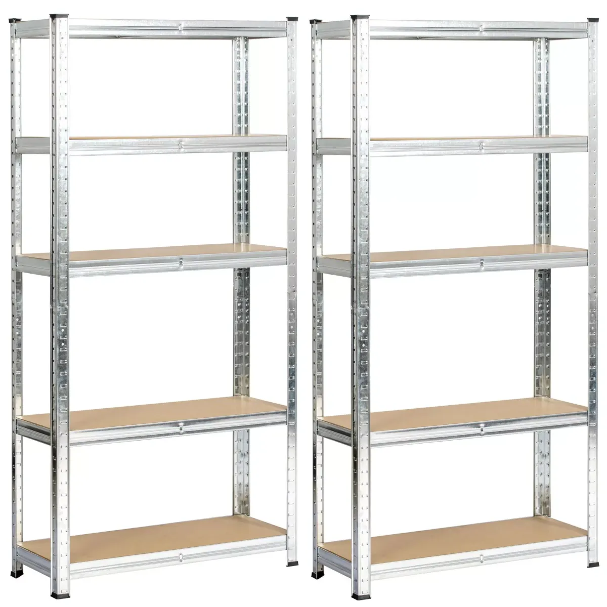 SCHWERLASTREGAL galvanisiertes Silber 70x30x154 cm