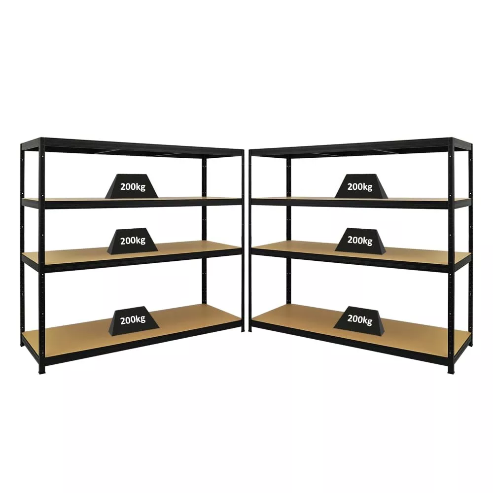 SCHWERLASTREGAL Giant Elephant 2er-Set mit 2x 160x180x60 cm Fachlast 200 kg Schwarz