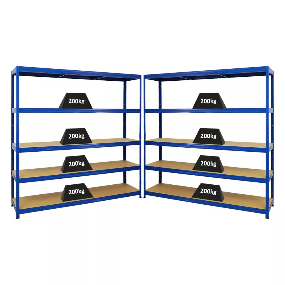SCHWERLASTREGAL Giant Elephant 2er-Set mit 2x 180x180x45 cm Fachlast 200 kg Blau