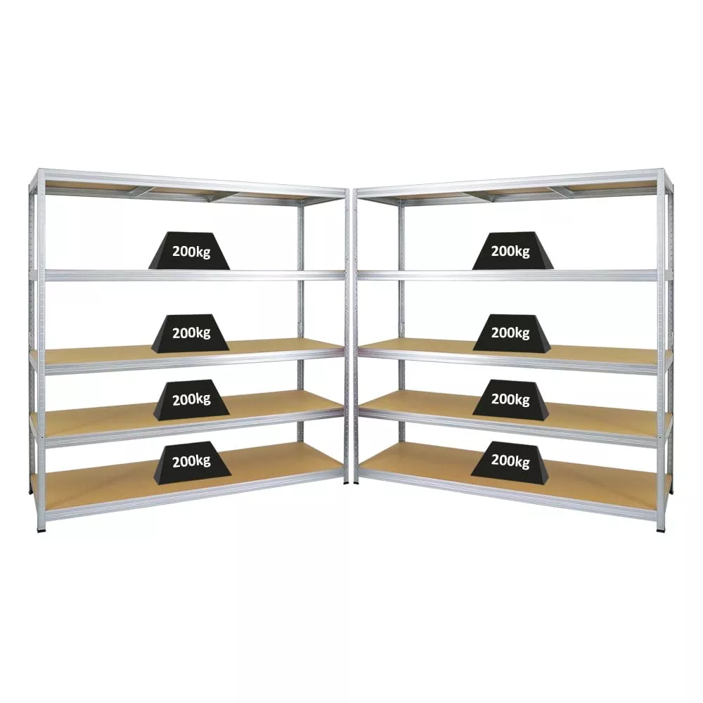 SCHWERLASTREGAL Giant Elephant 2er-Set mit 2x 180x180x60 cm Fachlast 200 kg Verzinkt